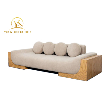 Wabi Sabi Style Современный 3 -местный диван с твердым деревом