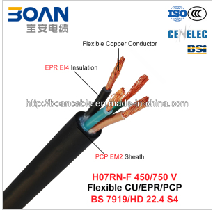 H07rn-F, Rubber Cable, 450/750 V, Flexible Cu/Epr/Pcp (BS 7919/HD 22.4 S4)