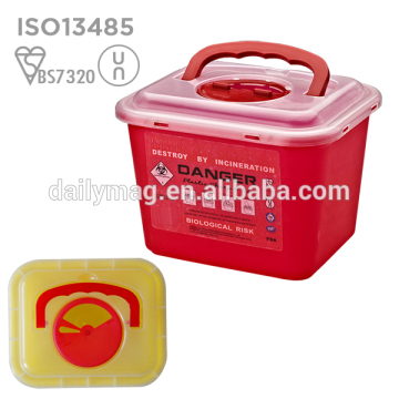 hospital biohazard sharps container with handle for sale