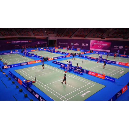 ตารางในร่ม Tenis Court Flooring พื้นกีฬา PVC สำหรับการแข่งขัน