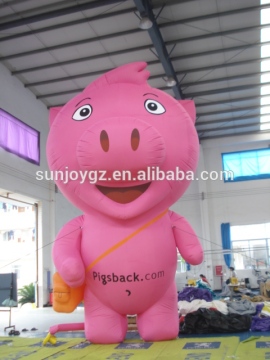 Factory price pink advertising inflatable pig for sale