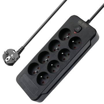 Hot Sale French Power Strips mit Überlastschutz - 8 Wege Verlängerungskabelrollen