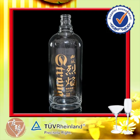 Hot Sale China Empty Cool Round 750ml Liquor Bottle Packaging