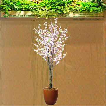 manufacturing fake flower plants and pot peach blossom trees for decoration at home