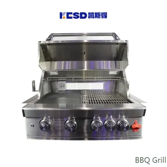Grill Multifunction Kitchen Built-in Gas Charcoal Double Use Burner BBQ Grill