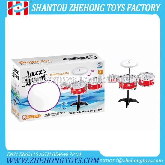 plastic mini musical instrument drum set toy