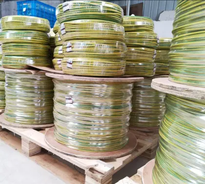 Earth yellow green wires 6mm² single grounding cable