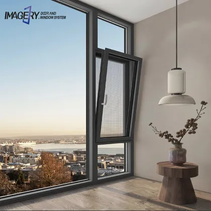 Customized Modern Tempered Glass Soundproof Tilt and Turn Window