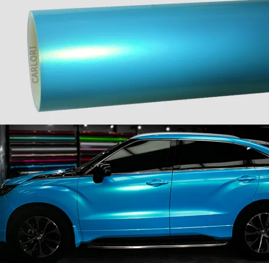 metallic fantasy light blue car wrap vinyl