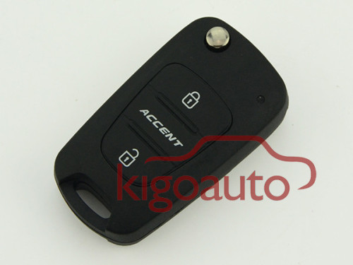 Flip remote key 3 button 434Mhz for Hyundai Accent