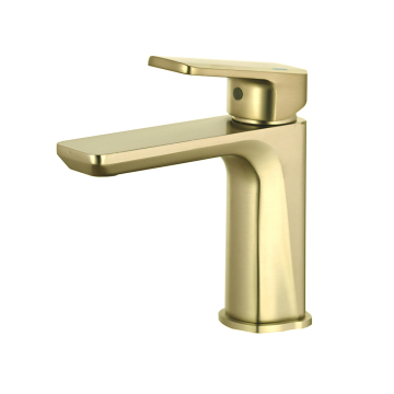 Factory Direct Custom Brass Brushed Gold Bathroom Faucet Mixer Set