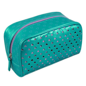 Punched PVC Leather Cosmetic Bag