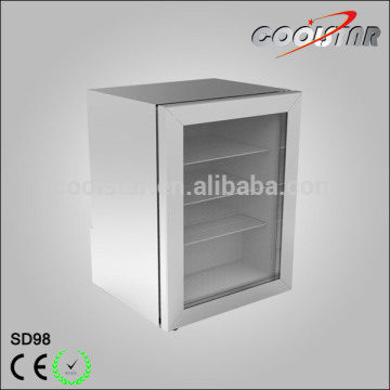 Commercial glass door mini freezer,freezing showcase