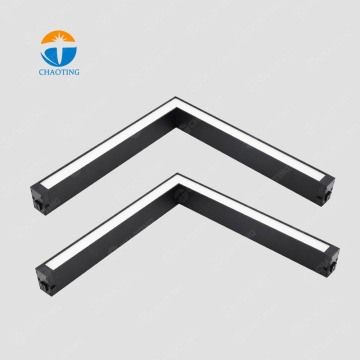 Commercial Interior LED Magnetic Track Flood Light - New L Corner Right Angle 18W Linear Lamp