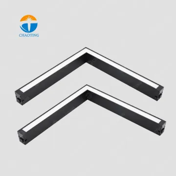 Commercial Interior LED Magnetic Track Flood Light - New L Corner Right Angle 18W Linear Lamp