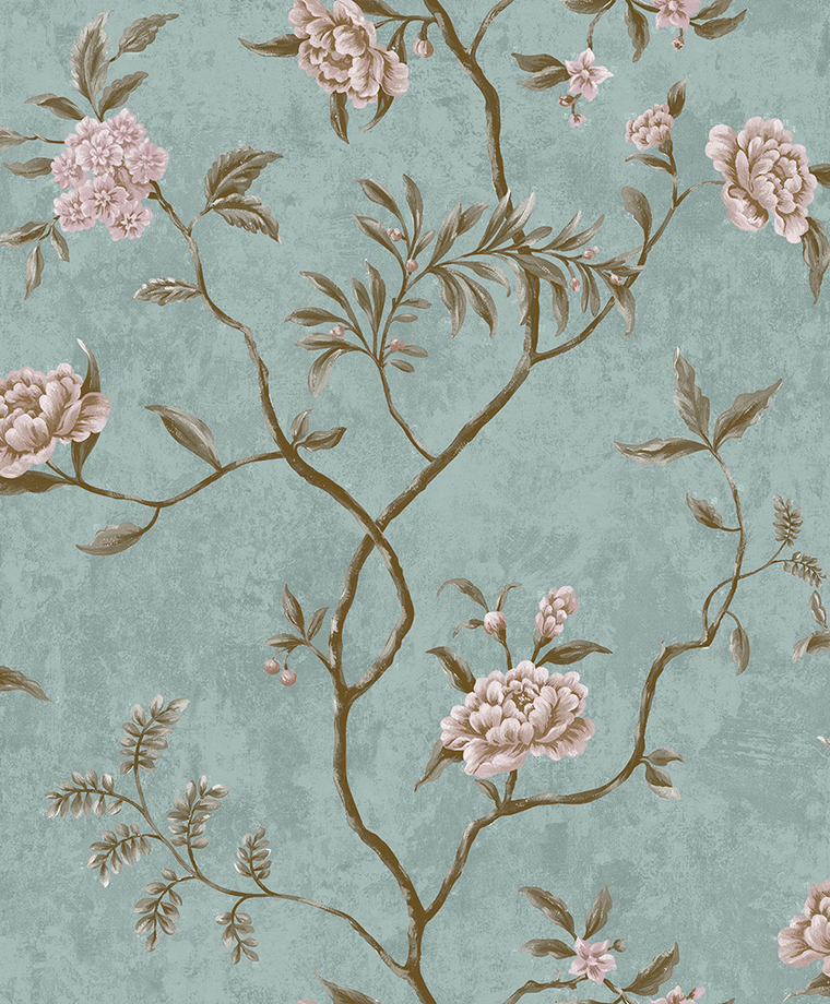 Exquisite floral thickened wallpaper