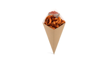 Eco-Friendly Kraft Cone for Food Packaging