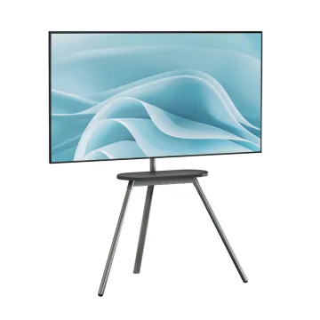 Modern Minimalist Aluminum Shelf Tripod Easel TV Stand with Mount