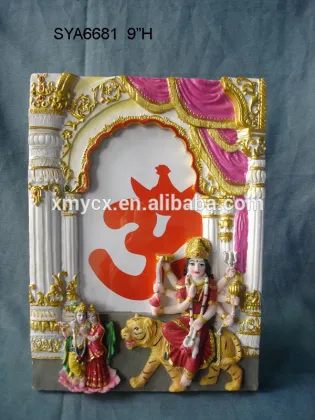 Resin Indian god hindu god frame with Ganesh