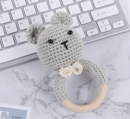 Unicorn Needle Hook Bear Rattle