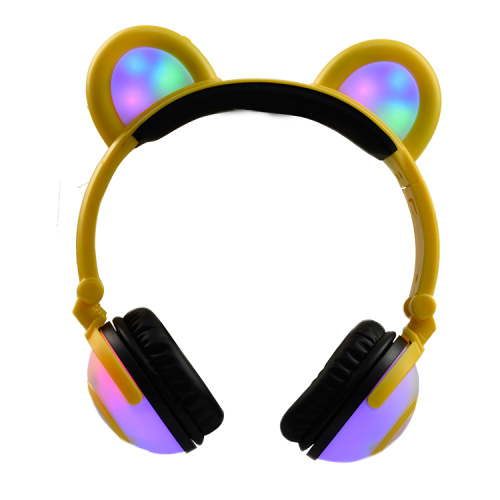 Cartoon Bear Ear Headphone Söta hörlurar Mobil dator