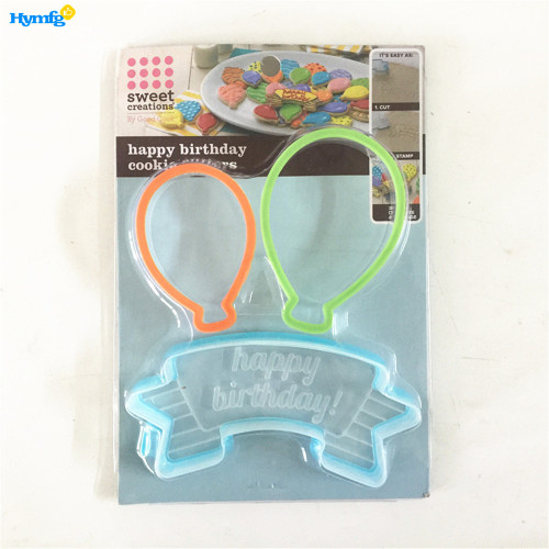 Plastic Happy Birthday Cookie Cutter Set