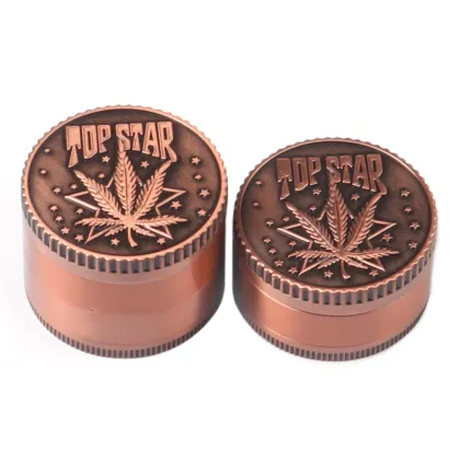 Amazon cross-border hot sale 50mm metal smoke grinder topstar manual weed grinder smoking accessories