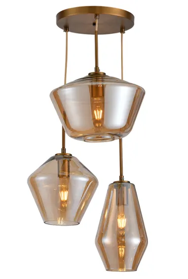 3 bulb Hot Sale Decorative glass Pendant Lamp