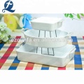 Set da forno rettangolare in ceramica bianco