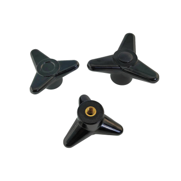 Metric Bakelite Black Triangular Arrow Handle Knob for American and British Brass Thread Machine Tools