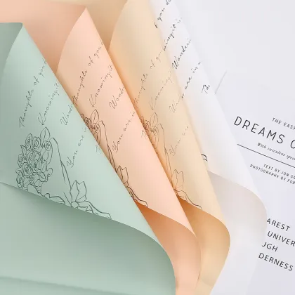 Ouya Waterproof Plastic Floral Gift Paper