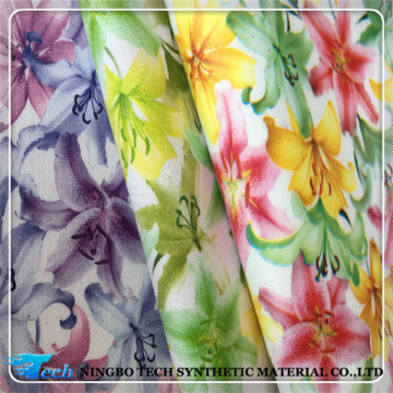 newest flower design pu paint leather for ladies fashion shoes and bags making, pu raw material for shoe