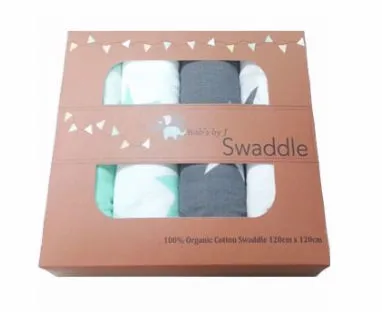 cotton Muslin Swaddle Blanket with Box packaging