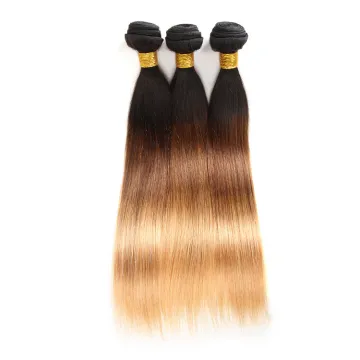 Unprocessed 100% human ombre hair braiding hair,Brazilian ombre three tones color Hair Extension