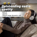 Headphone suara stereo di atas headset telinga dengan mikrofon