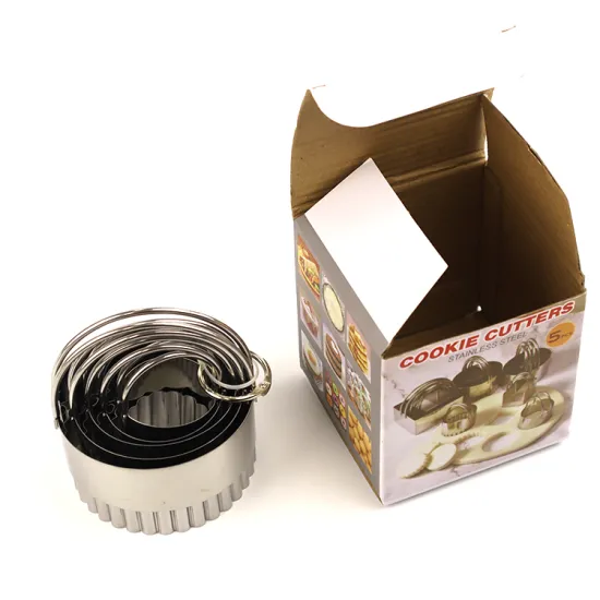 Wholesale Stainless Steel Cookie Cutters Set: 5-Piece Custom Fondant and Small Cookie Cutters with Double Handles