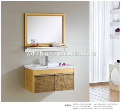 Solid wood wall big size chinese sanitary ware bathroom cabinet