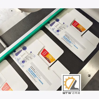 MTW Automatic Carton Box Sticker Machine for Eggs Tray Box Labeling
