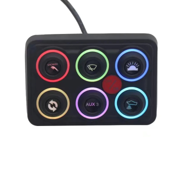 12V DC 6 Gang Boat Switch Panel with Control Box