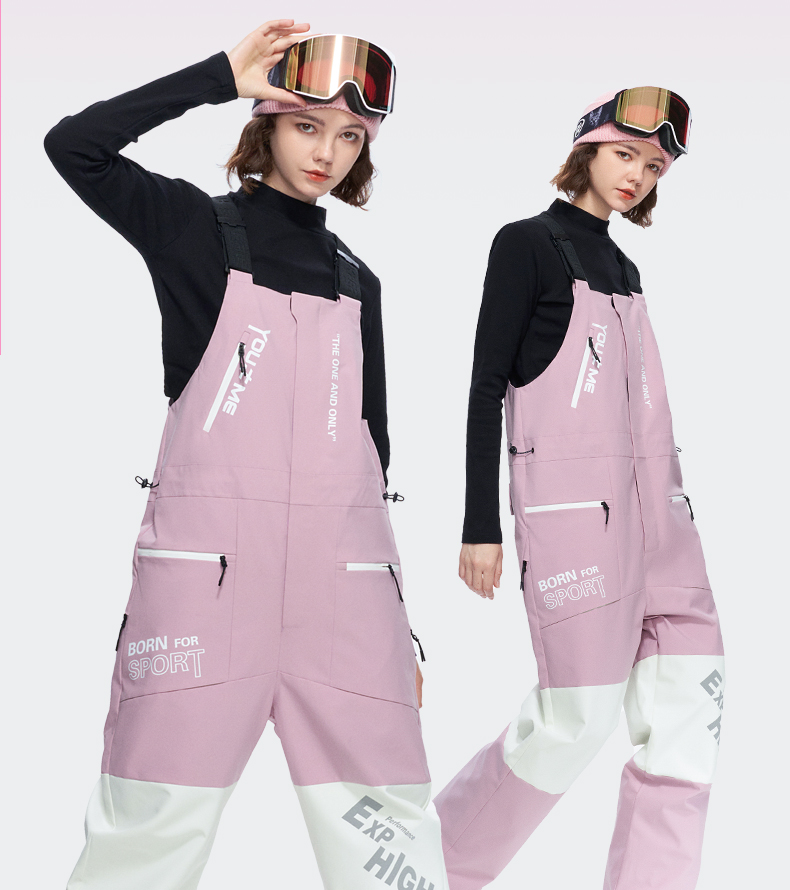 Ski Bib Pants Women Snowboard Waterproof