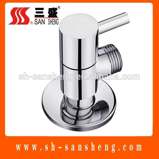brass angle valve male threaded chrome plated