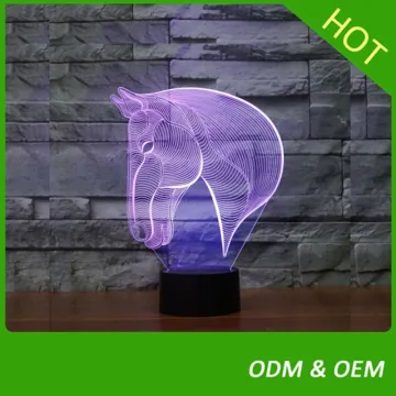 3D LED Night Light Touch Switch Table Desk Lamp 7 Color