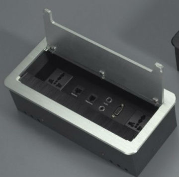 Advanced desktop plug socket with brush