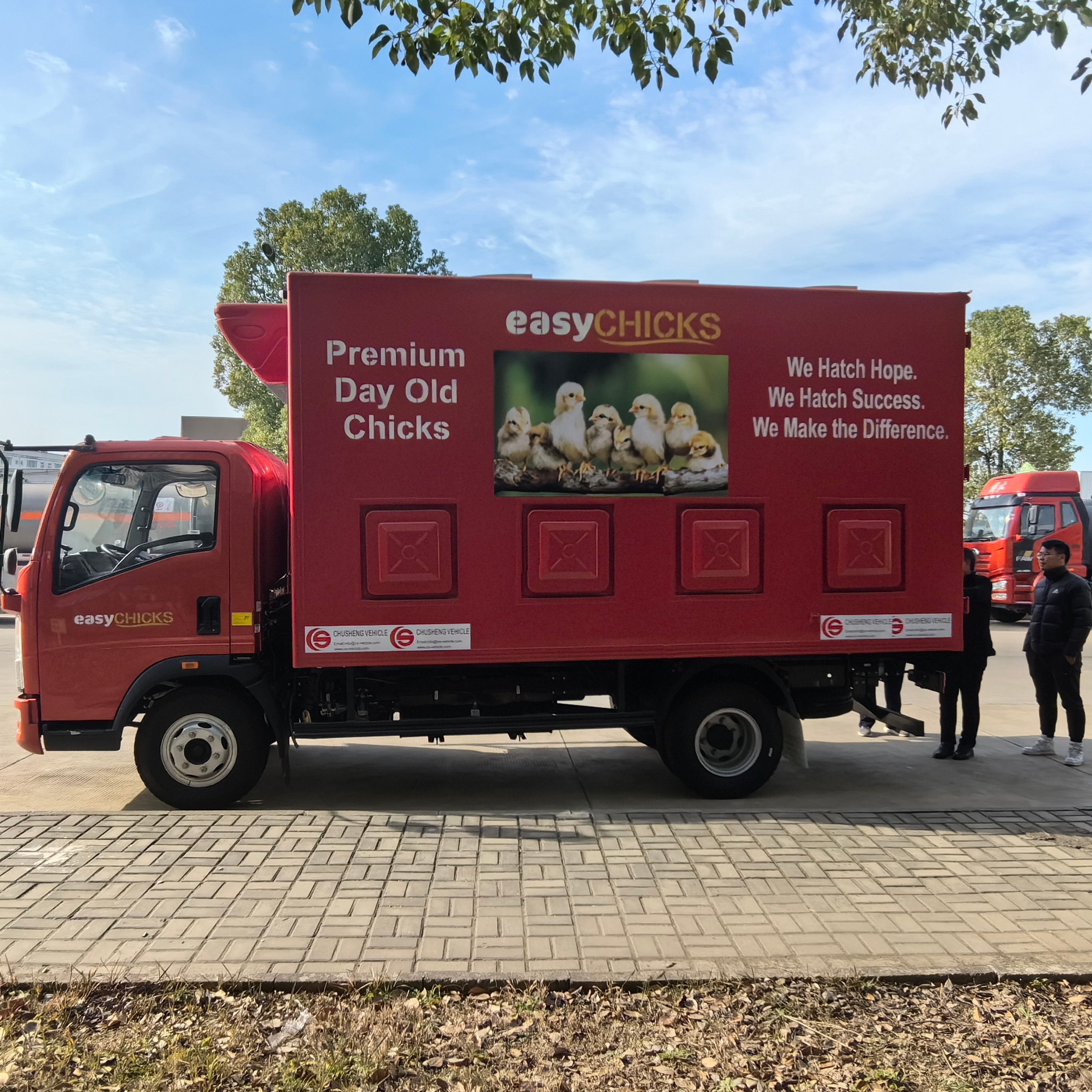 Live Baby Chick Chicken Poultry Delivery Truck