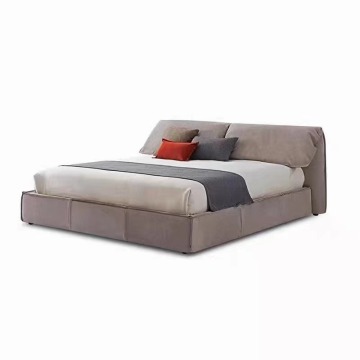 Letto in linea imbottito in tessuto moderno per soggiorno