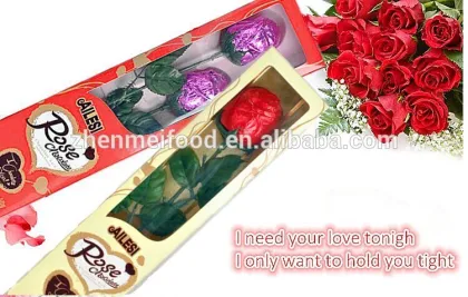 18g Valentine rose shape chocolate chocolate candy milka chocolate
