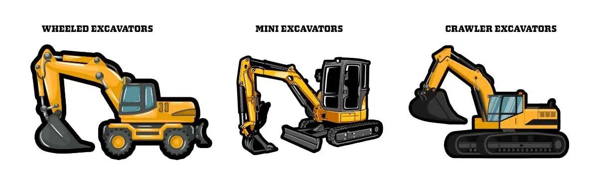 different types of excavator