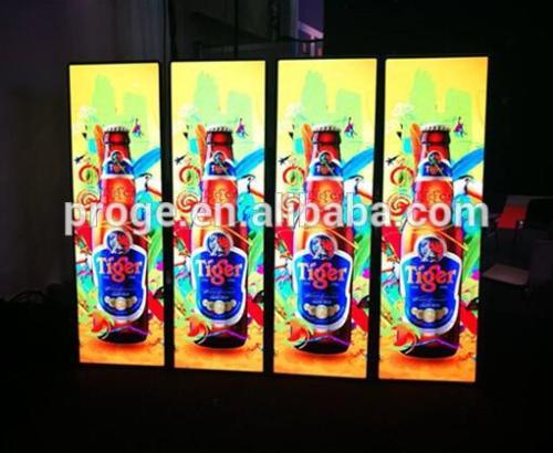 floor standing HD video advertising portable slim aluminum digital X poster P2.5/P3 small indoor led display screen