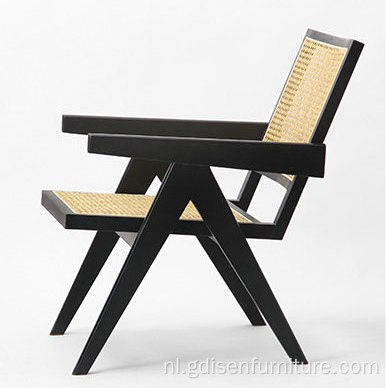 Desen stoel massief houten rattan fauteuil eetkamerstoel