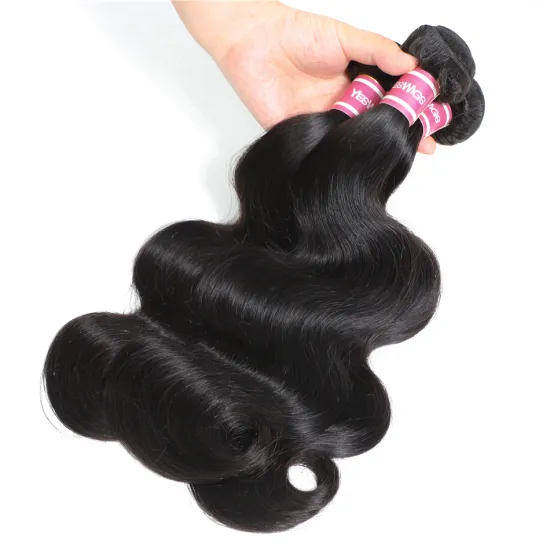 Wholesale 100% Natural Indian Human Hair Price List Yeswigs Human Hair Extensions Remy Virgin Cuticle Aligned Bundles Body Wave